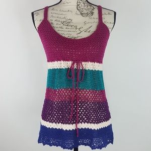 Old Navy Crocheted Knit Tank top Large